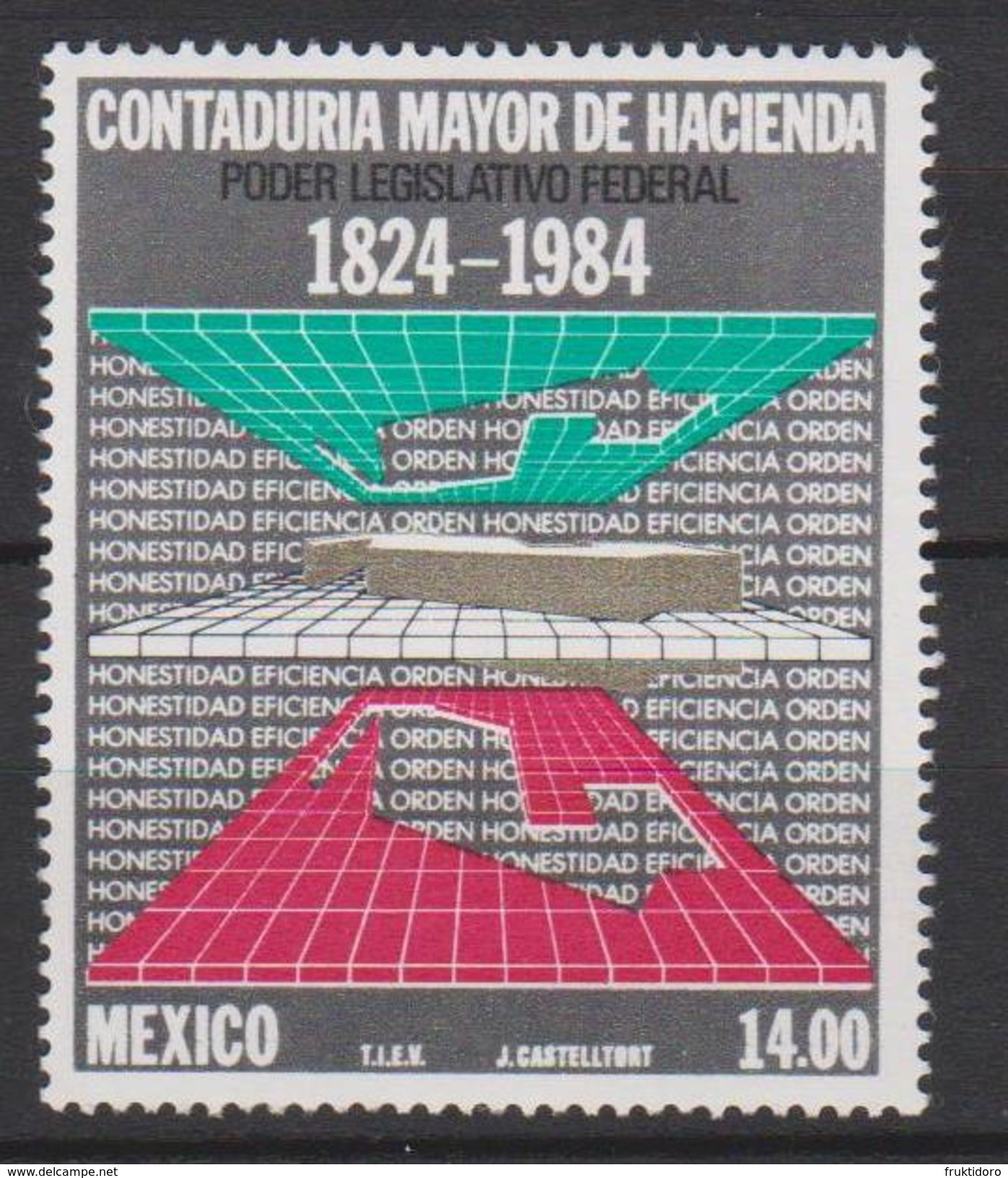 Mexico Mi 1918 Restructuring And Systematization Of The Mayor For Finance A - 1984 * * - Mexico