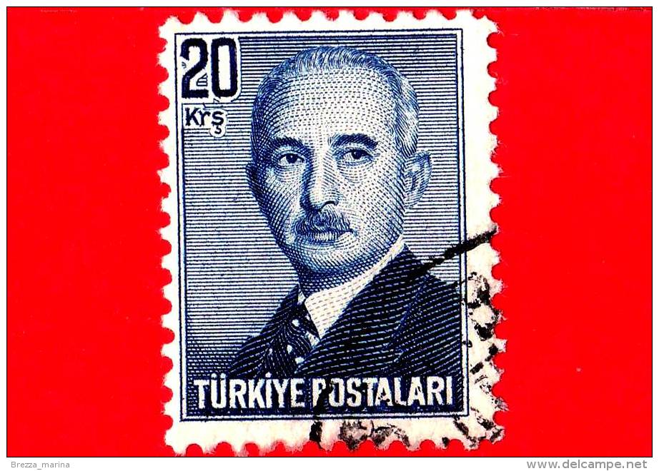 TURCHIA - Usato - 1948 - Ismet Inonu, Presidente - 20 - Gebruikt