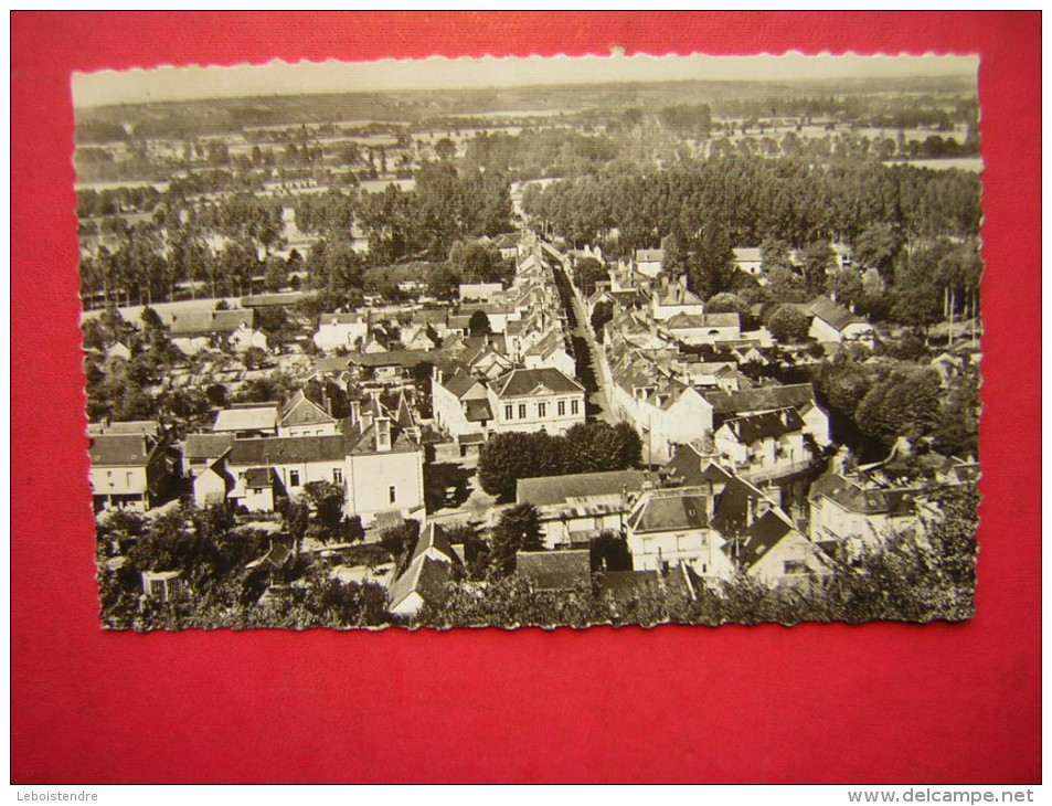 CPSM PHOTO GLACEE LA CHARTRE SUR LE LOIR Sarthe  VUE GENERALE     VOYAGEE 1958  TIMBRE - Autres & Non Classés