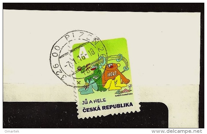 Czech Republic  Tschechische Republik  2014 Gest. Mi 807 Ju And Hele. Cutting, Auf Briefstück. Stempel   C.6 - Oblitérés