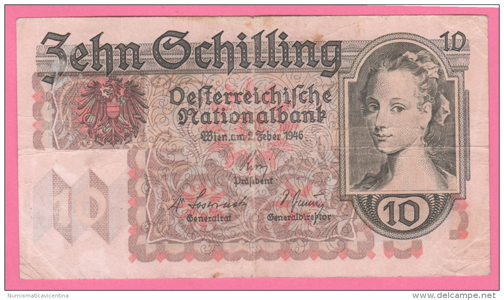 Austria Zehn Schilling 1946 10 Scellini - Austria