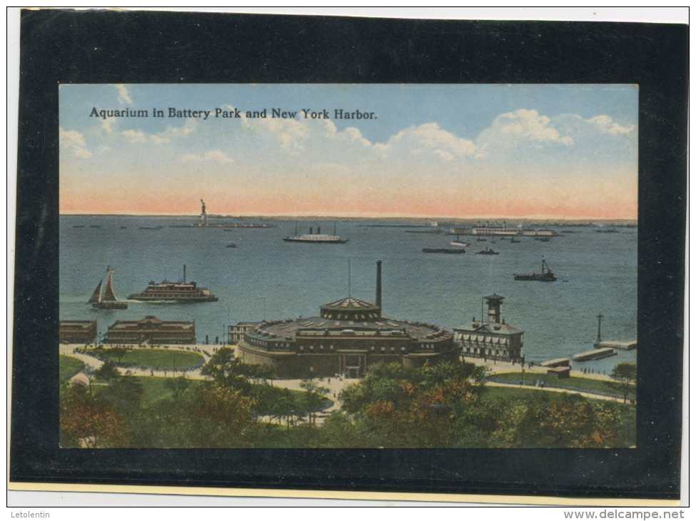 CPA - USA - NEW YORK  - AQUARIUM IN BATTERY AND NEW YORK HARBOR - Museos