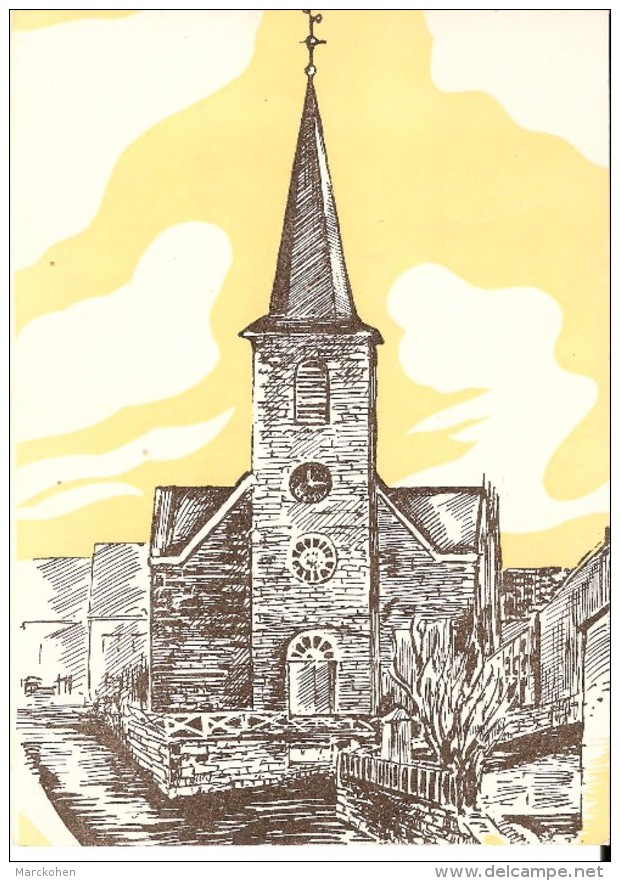 HAMOIS - SCHALTIN (5364) : L'église De Schaltin. Dessin De Hepat. CPSM Peu Courante. - Hamois