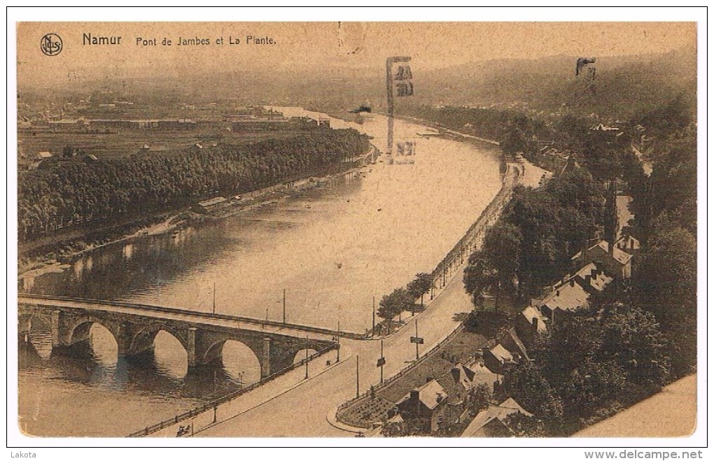 CPA : NAMUR Pont De Jambes, Vue Vers La Plaine De Jambes Et Vue Vers Casino Et La Plante - Namur