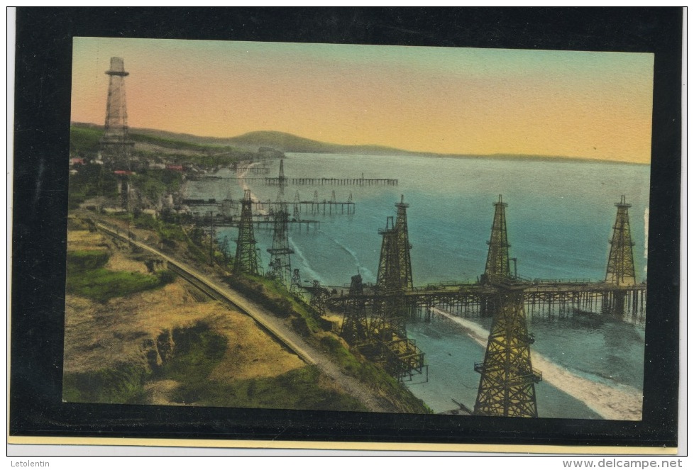 CPA - USA - CALIFORNIE  - OILWELLS IN THE PACIFIC OCEAN SUMMERLAND, NEAR SANT BARBARA - Santa Barbara