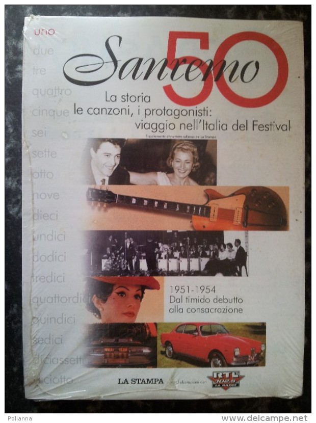 M#0P45 SANREMO 50 LA STORIA LE CANZONI I PROTAGONISTI 1951-54 Supplemento La Stampa - Cinema & Music