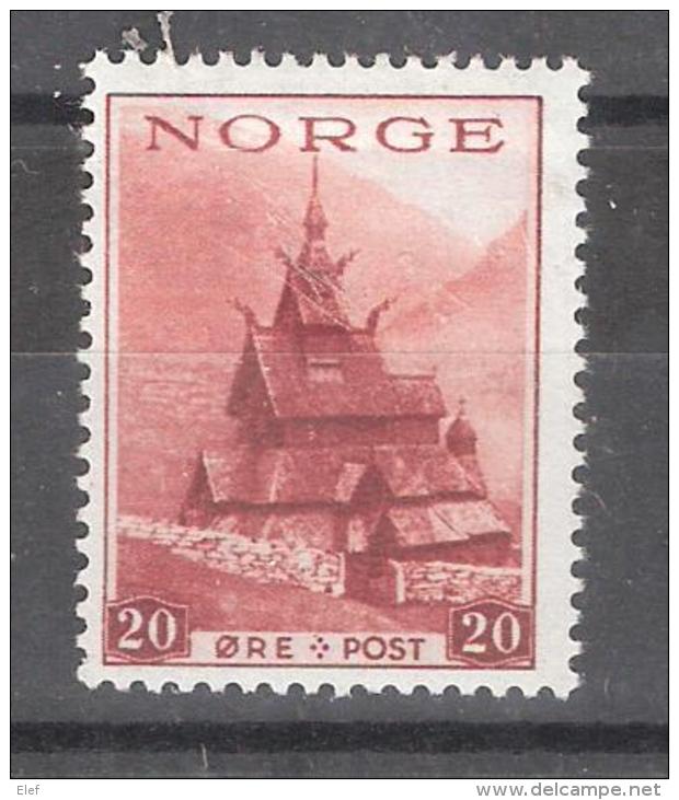 NORGE / Norvège / Norway 1938 , Tourism , Yvert N° 188 , 20 O Rouge Brique , Neuf *, TB, Cote 7,50 Euros - Neufs