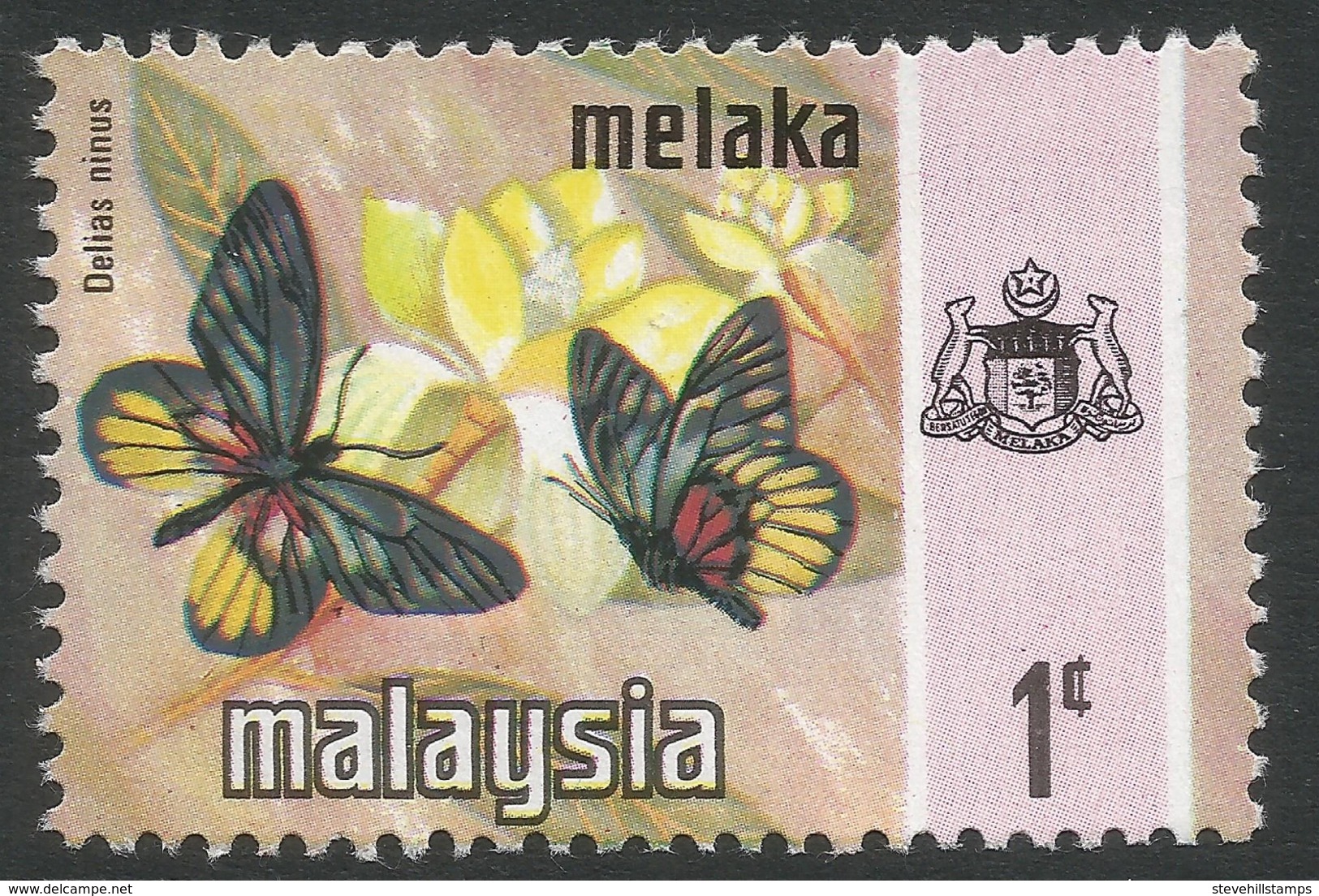 Malacca (Malaysia). 1971 Butterflies. 1c MNH SG 70 - Malaysia (1964-...)