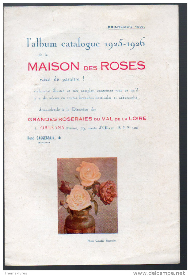 Album Catalogue 1925-26 De LA MAISON DES ROSES  (Orléans) (CAT 386) - Autres & Non Classés