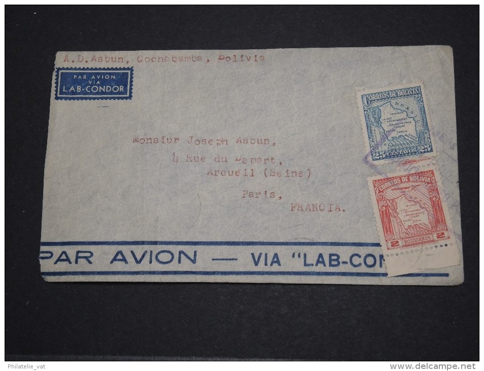 BOLIVIE - Env Pour Paris Par Condor - Juil 1937 - A Voir - P17661 - Bolivia