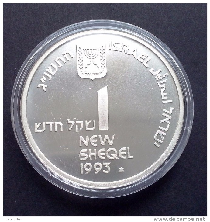 Israël New Shegel 1993, Onafhankelijkheidsdag/toerisme, Zilver Proof, KM:240 - Israël