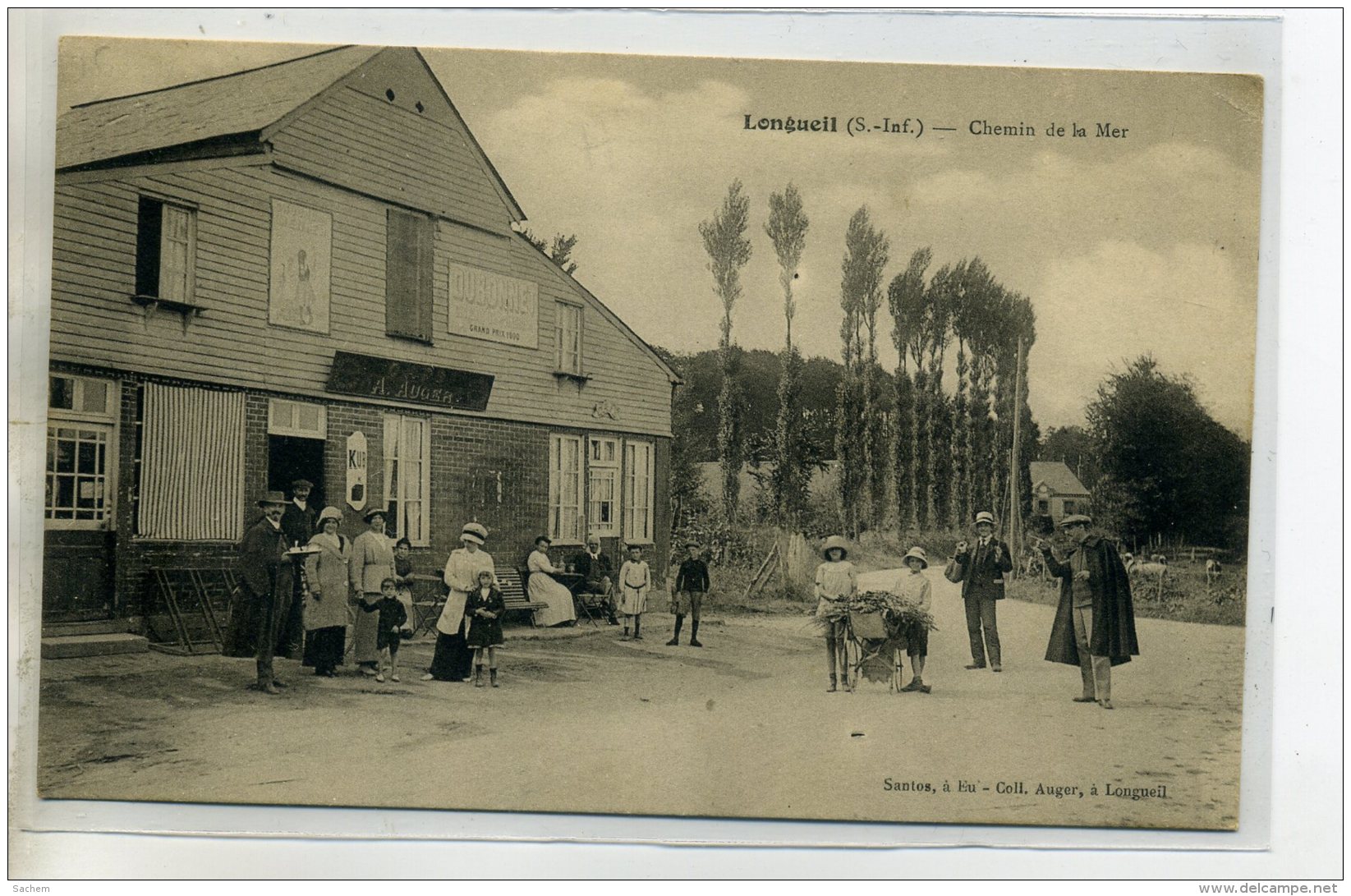 76 LONGUEIL Carte RARE Anim DEvanture Commerce A.AUGER Cafe  -Publicités Kub  Menier Dubonnet    /D08-2016 - Autres & Non Classés