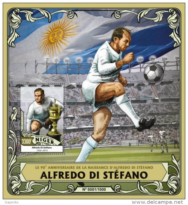 Niger 2016, Football, Di Stefano, BF - Unused Stamps