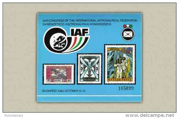Hungary 1983. Astronomy / Space - Aviation Commemorative Sheet Special Catalogue Number: 1983/1. - Feuillets Souvenir