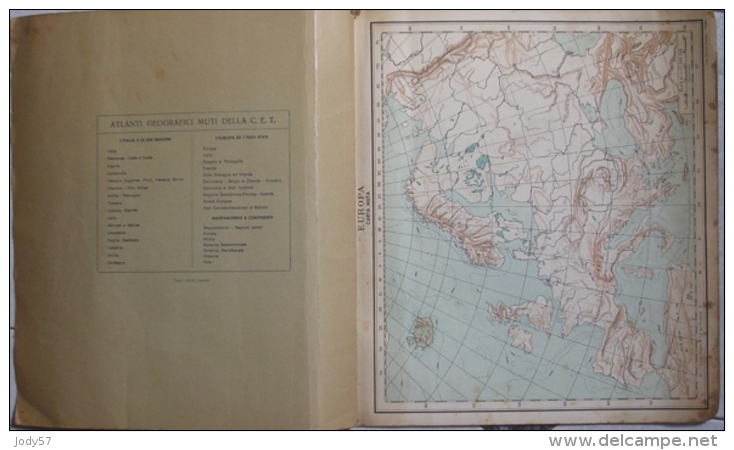 ATLANTE MUTO  - L' EUROPA E I SUOI STATI - FASCICOLO SECONDO  - CASA EDITRICE TOSCANA VARESE - 1955 - Carte Geographique