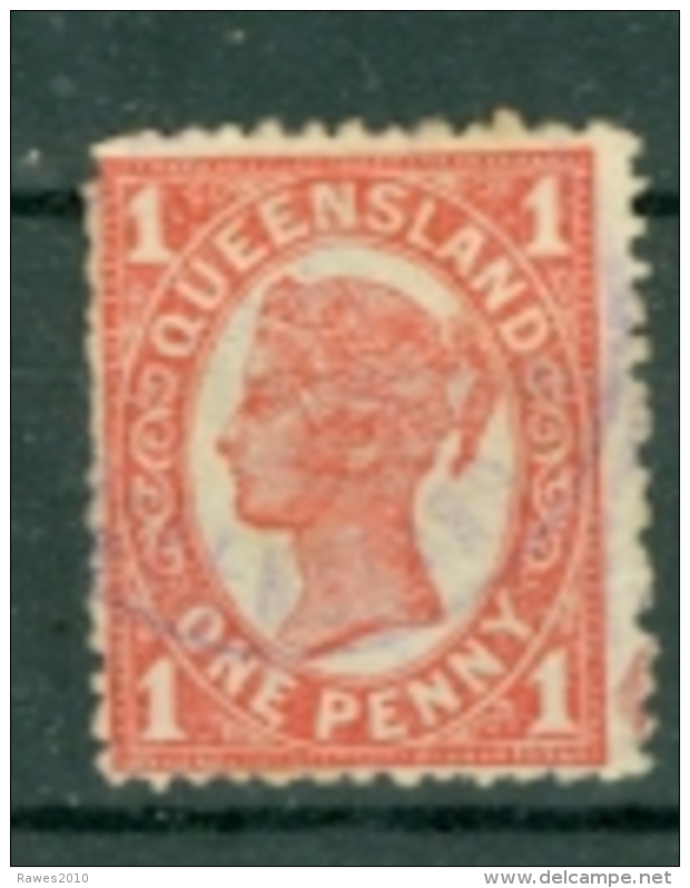 Australien Queensland 1 P. Gest. Königin Victoria England - Gebraucht