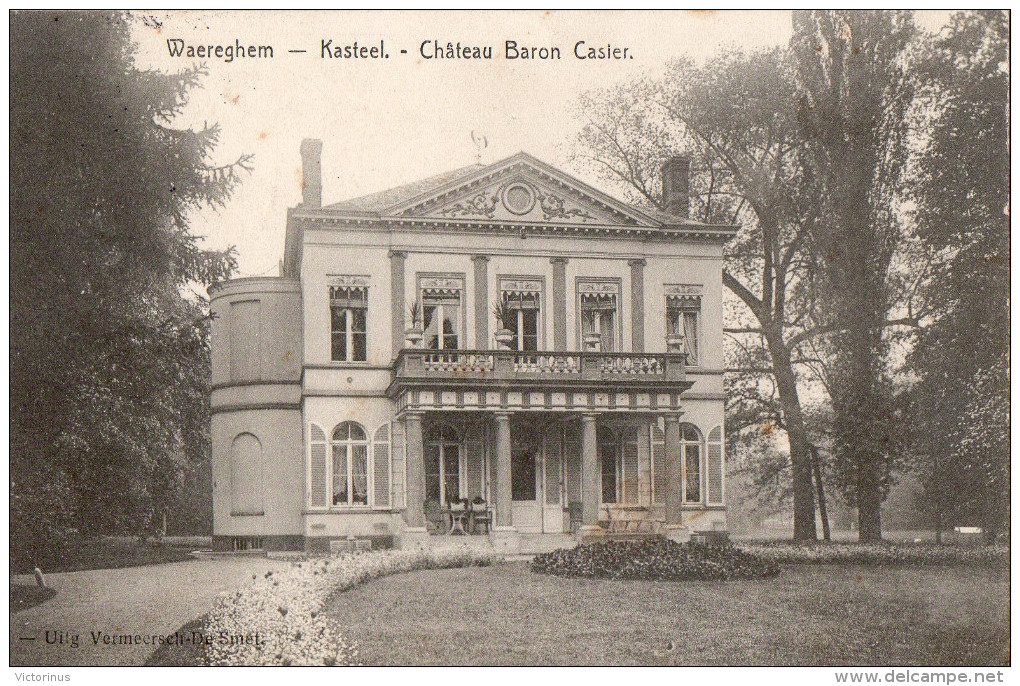 WAEREGHEM  - KASTEEL CHÂTEAU BARON CASIER   -  Janvier 1916  - - Waregem