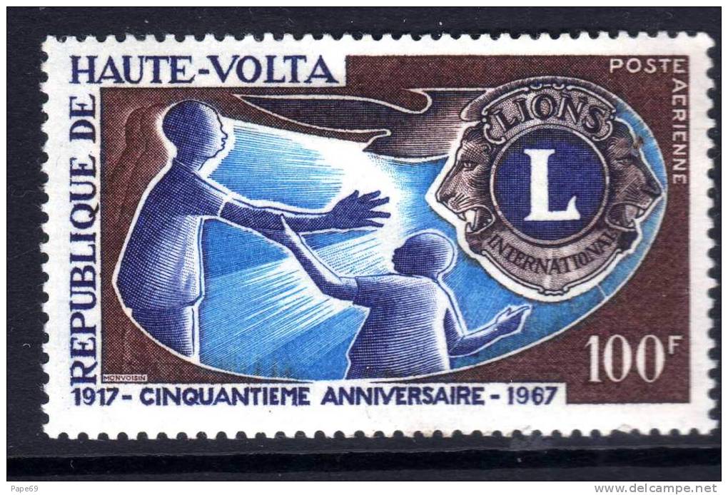 Haute Volta P.A. N° 34  X  Cinquantenaire Du Lions International  Trace De  Charnière Sinon TB - Upper Volta (1958-1984)