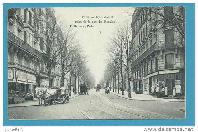 CPA Rue Mozart Prise De La Rue Du Ranelagh - éditeur P. MARMUSE PARIS XVIème - Distretto: 16