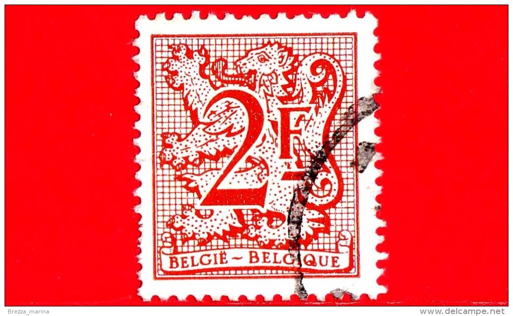 BELGIO - Usato - 1978 - Stemmi Araldici - Cifra Su Leone - 2 - 1977-1985 Cijfer Op De Leeuw