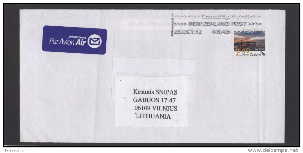 NEW ZEALAND Brief Postal History Envelope Air Mail NZ 011 Landscape Lake Rotorua - Cartas & Documentos