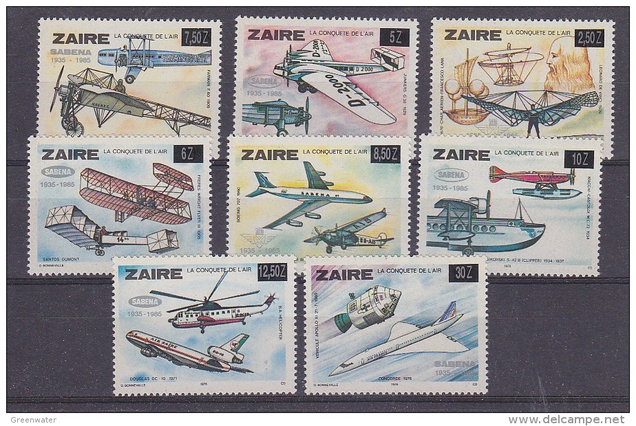 Zaire 1985 60ste Verjaardag Luchtverbinding Sabena Brussel-Kinshasa 8w ** Mnh (29444) - Ongebruikt