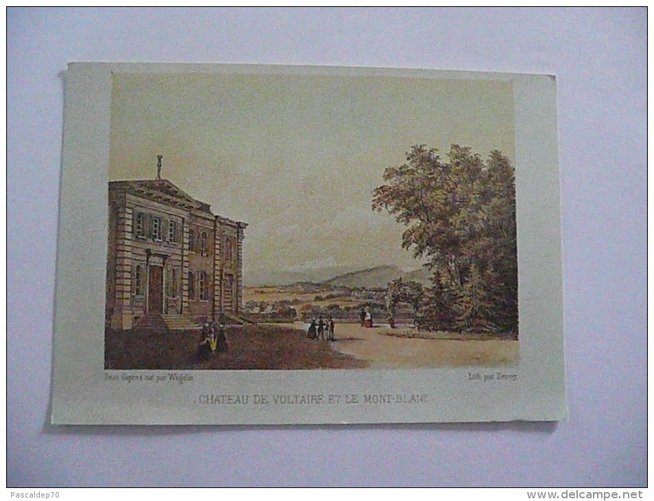 FERNEY VOLTAIRE - Château De Voltaire Et Le Mont Blanc - (Cpsm 10,5 X 15 Cm) - (Très Rare !) - Ferney-Voltaire