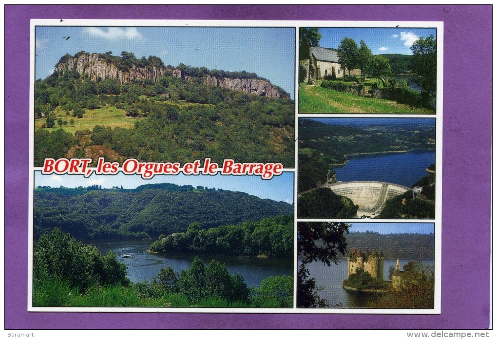 19 BORT LES ORGUES MULTIVUES LES ORGUES VOLCANIQUE RETENUE SUR LA DORDOGNE CHAPELLE DE PORT DIEU BARRAGE CHATEAU DE VAL - Autres & Non Classés