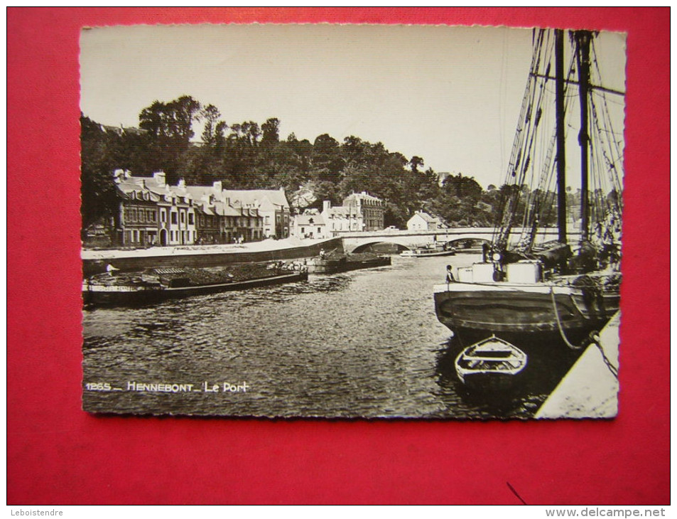 CPSM PHOTO GLACEE HENNEBONT LE PORT  BATEAUX   VOYAGEE - Hennebont