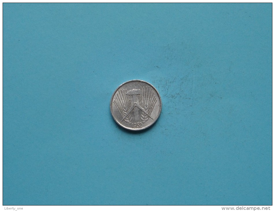 1952 A - 5 Pfennig - KM 6 ( Uncleaned Coin / For Grade, Please See Photo ) !! - 5 Pfennig