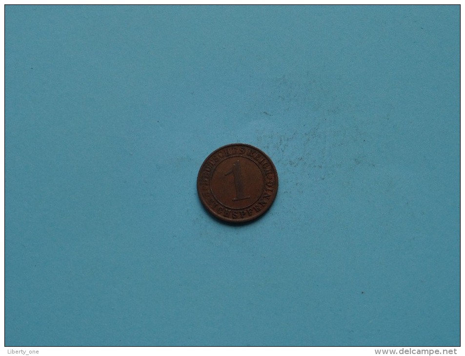 1924 J - 1 Pfennig - KM 30 ( Uncleaned Coin / For Grade, Please See Photo ) !! - 1 Rentenpfennig & 1 Reichspfennig