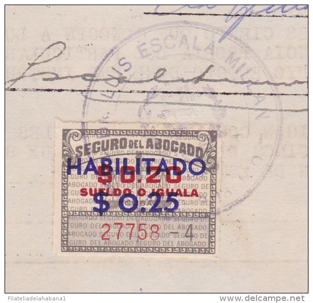 REP-80 CUBA ANTILLES CARIBBEAN HAVANA (LG568) 1938 PALACE OF JUSTICE REVENUE TIMBRE. - Strafport