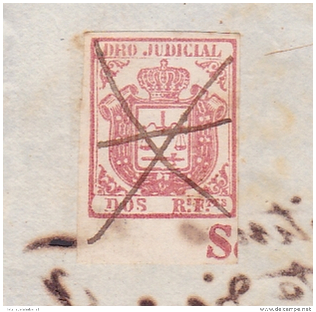 1860-PS-30 CUBA ANTILLES CARIBBEAN SPAIN ESPAÑA REVENUE SEALLED PAPER 1860 -61. 3ro. - Strafport