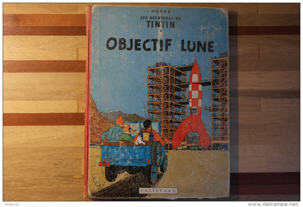 Tintin Objectif Lune 1958 B25 Cote 60 € Vendu 15 € - Hergé