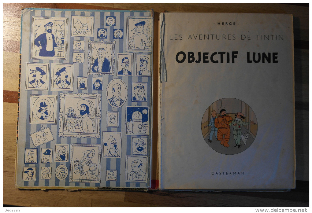 Tintin Objectif Lune 1958 B25 Cote 60 € Vendu 15 € - Hergé