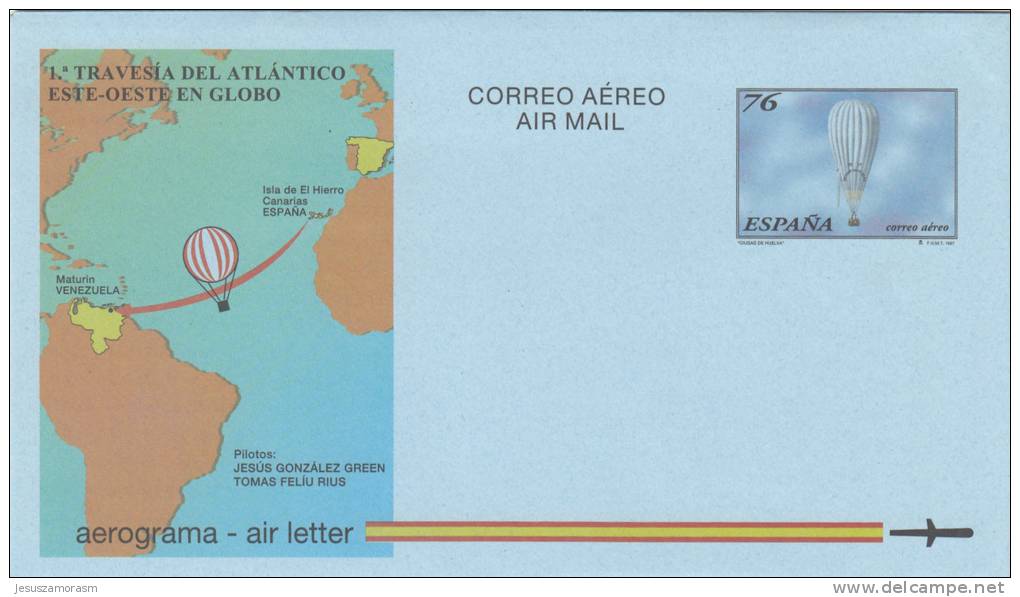 España Aerograma Nº 222 - 1931-....