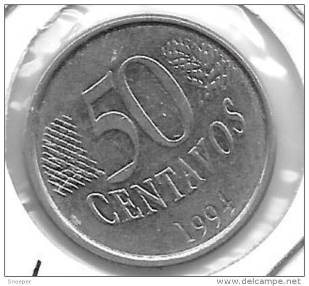 *brazil 50 Centavos 1994  Km 635   Xf - Brésil