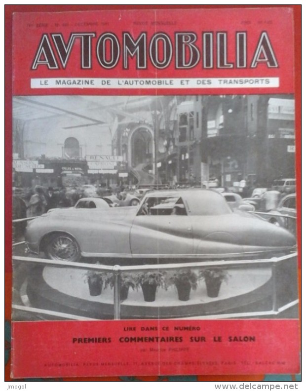 Automobilia N° 498 Décembre 1947 Salon De L´Auto - Auto