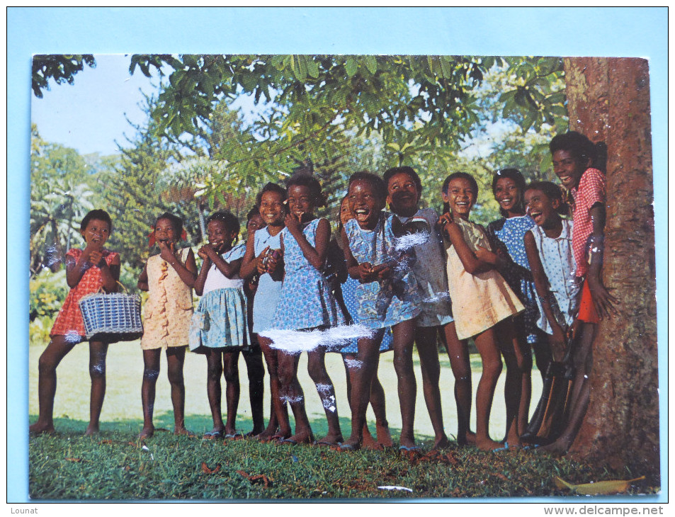 SEYCHELLES - A Happy Group Of Seychellois School-girls Et The Botanical Gardens , Mahe, Seychelles - Seychelles