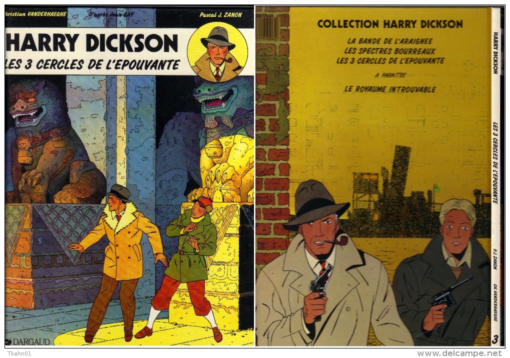HARRY-DICKSON N ° 3   " LES 3 CERCLES DE L'EPOUVANTE  "  E-O - DARGAUD  DE 1990 TBE - Harry Dickson