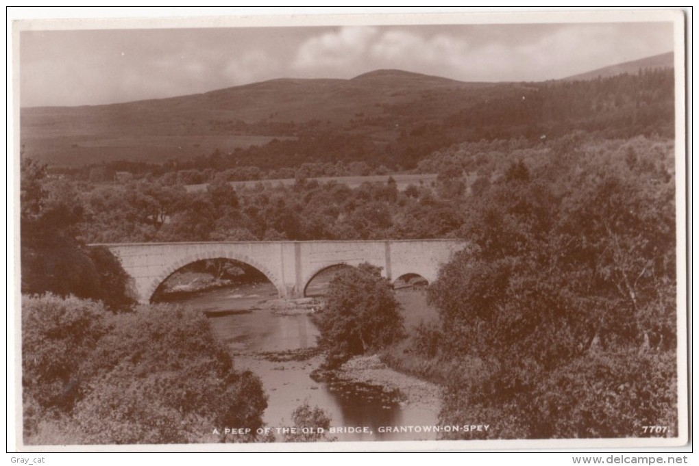 UK, A Peep Of The Old Bridge, Grantown-on-Spey, Unused Real Photo Postcard RPPC [17217] - Moray