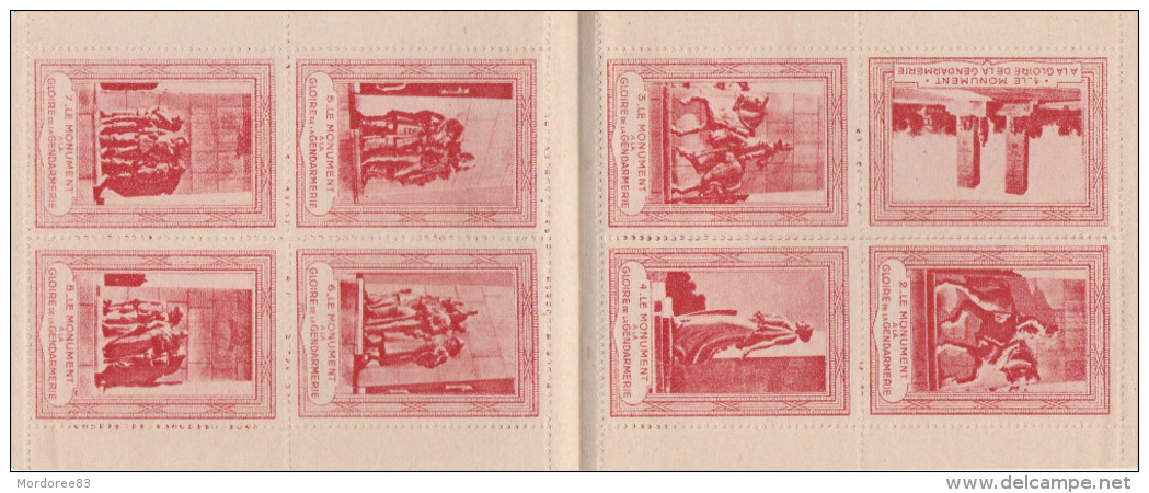 CARNET 8 VIGNETTES POUR LA MAISON DE LA GENDARMERIE ET DE L A GARDE REPUBLICAINE MONUMENT NATIONAL 1946          TDA105 - Blokken & Postzegelboekjes