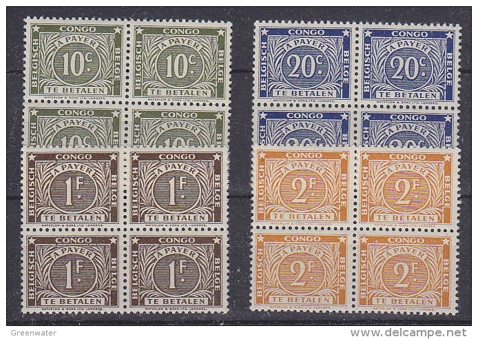 Belgisch Congo  1943 Strafport Tanding 12,5 4w (zonder 50c) Bl V. 4   ** Mnh (29474) - Ongebruikt