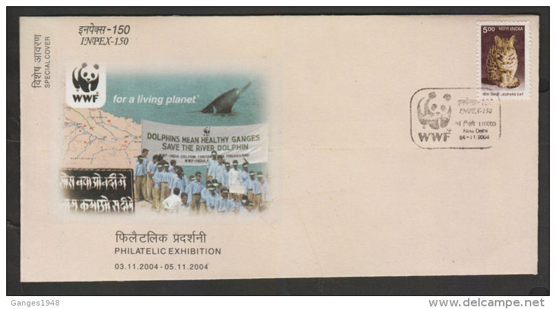 India  2004  WWF  Dolphins  Dolfins  New Delhi  Cover  # 90613  Inde Indien - Briefe U. Dokumente