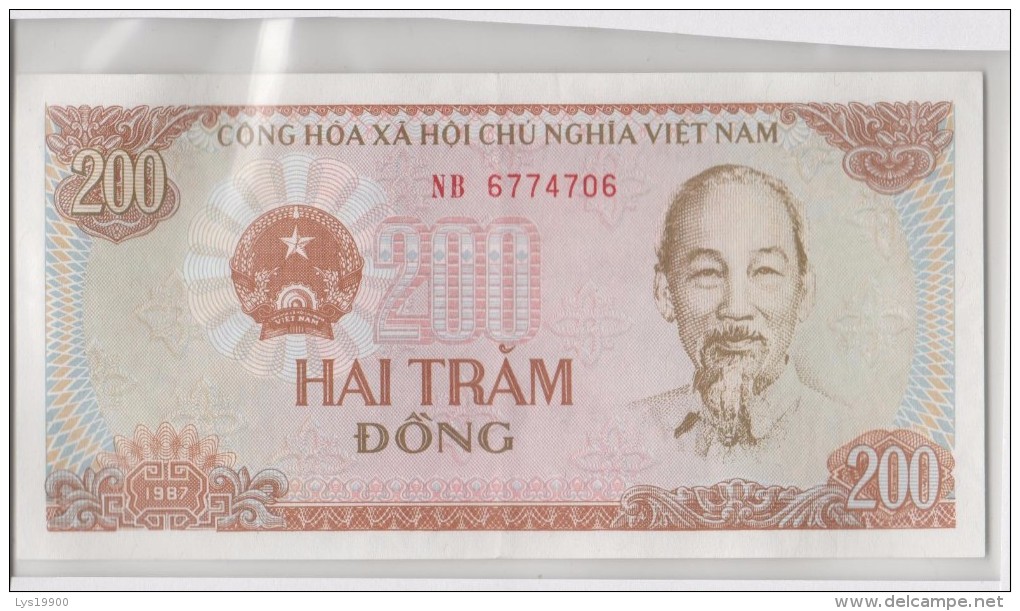 Viet-nam 200 Dong 1987 P100 Circulé - Viêt-Nam