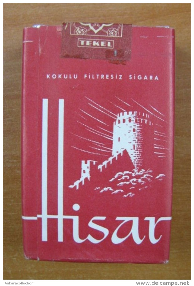 AC - HISAR - CASTLE # 1 TURKISH CIGARETTES CIGARETTE TOBACCO UNOPENED BOX FOR COLLECTION - Other & Unclassified