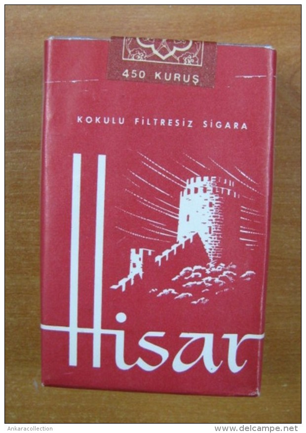 AC - HISAR - CASTLE # 1 TURKISH CIGARETTES CIGARETTE TOBACCO UNOPENED BOX FOR COLLECTION - Other & Unclassified