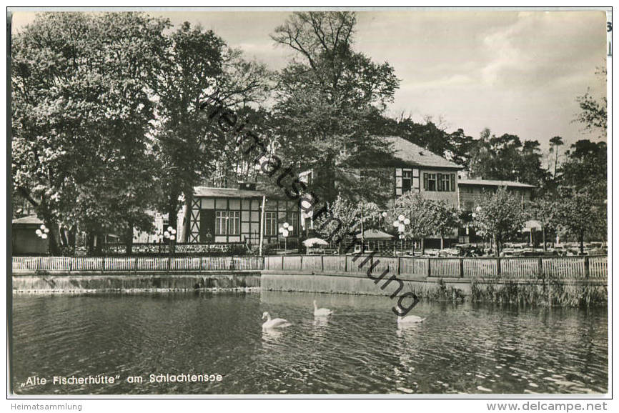 Berlin - Schlachtensee - Alte Fischerhütte - Besitzer Otto Pothmann - Foto-Ansichtskarte - Zehlendorf