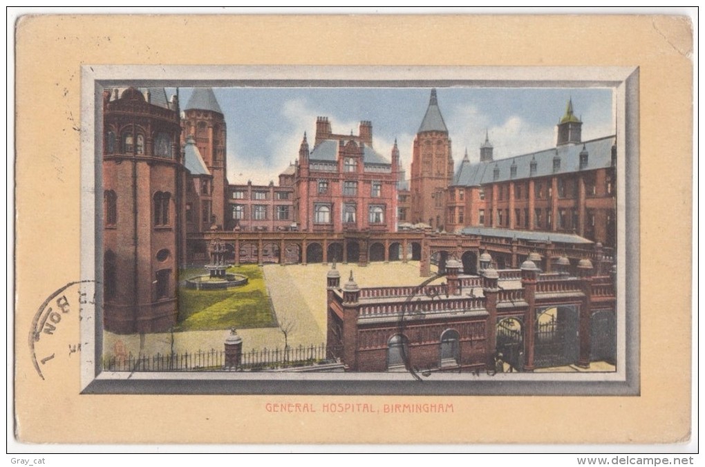 UK, General Hospital, Birmingham, 1913 Used Tuck Postcard [17266] - Birmingham