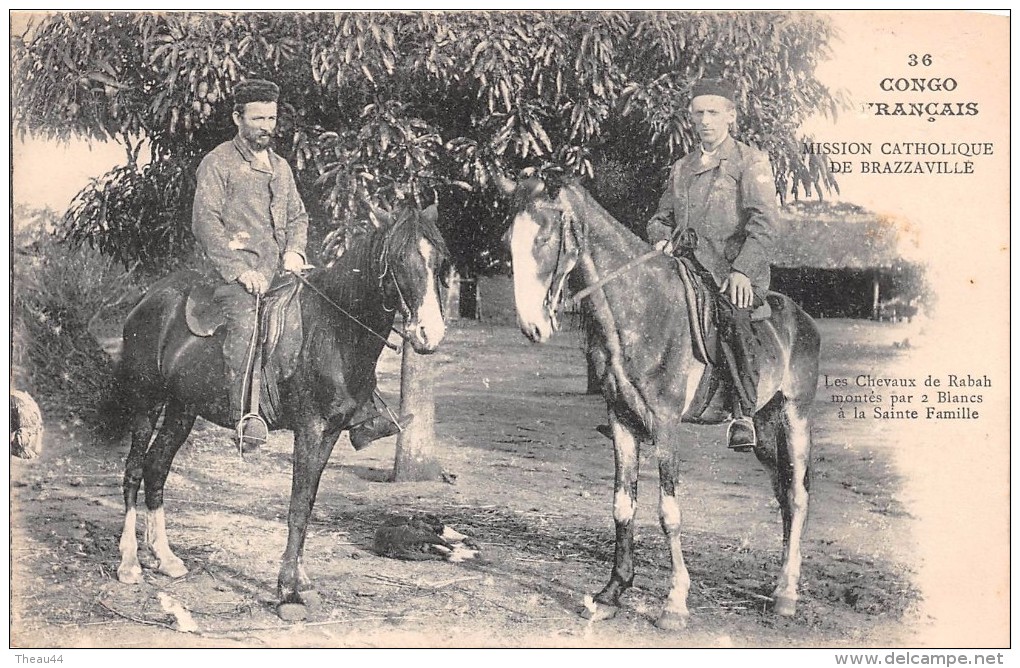 ¤¤   -  36   -  CONGO FRANCAIS   -  BRAZZAVILLE  -  Le Chevaux De Rabah Montés Par 2 Blancs   -  ¤¤ - Brazzaville